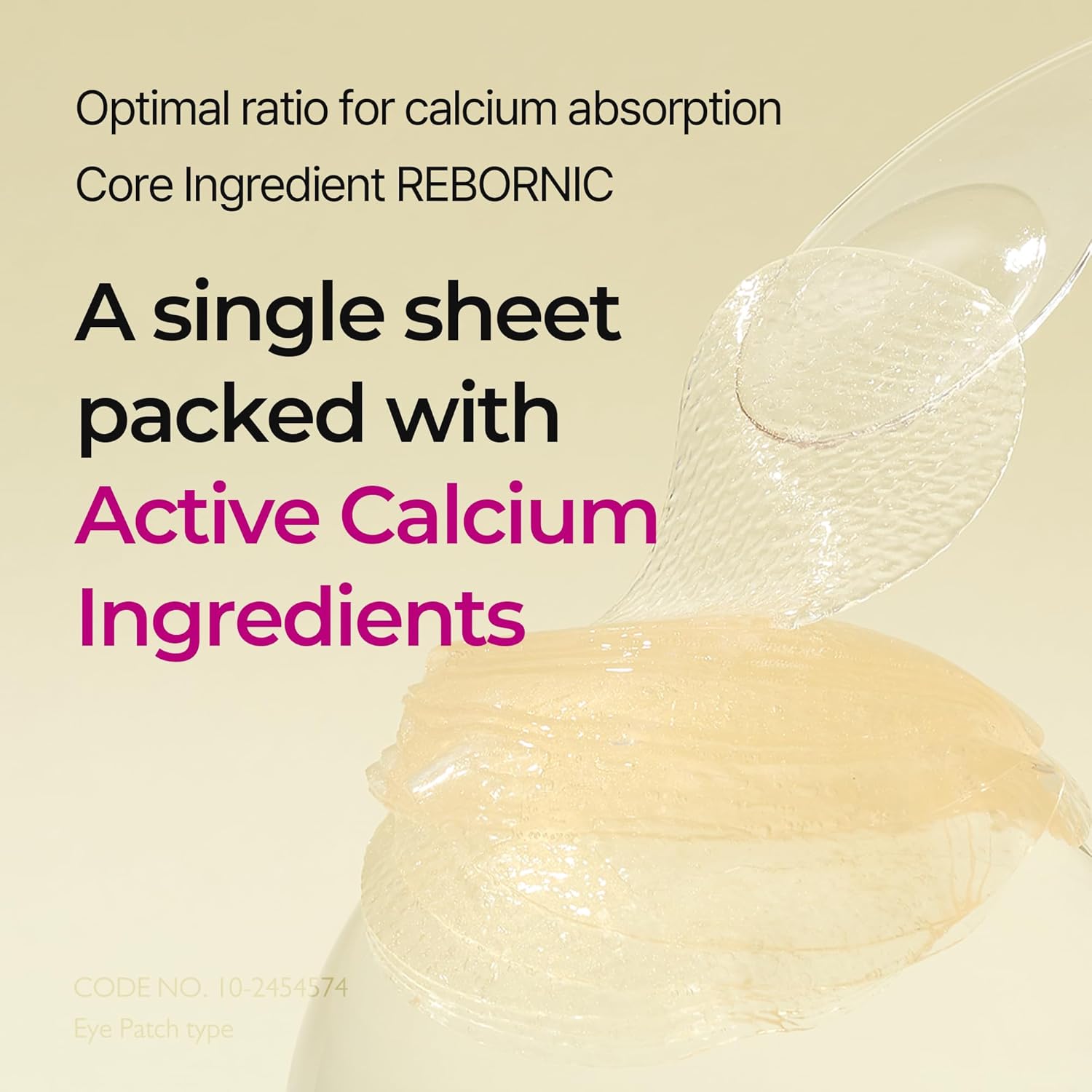 Revitalize Your Eyes: Cemenrete Calcium Volume Eye Patch for Wrinkles, Puffiness & Dark Circles (60 Patches)