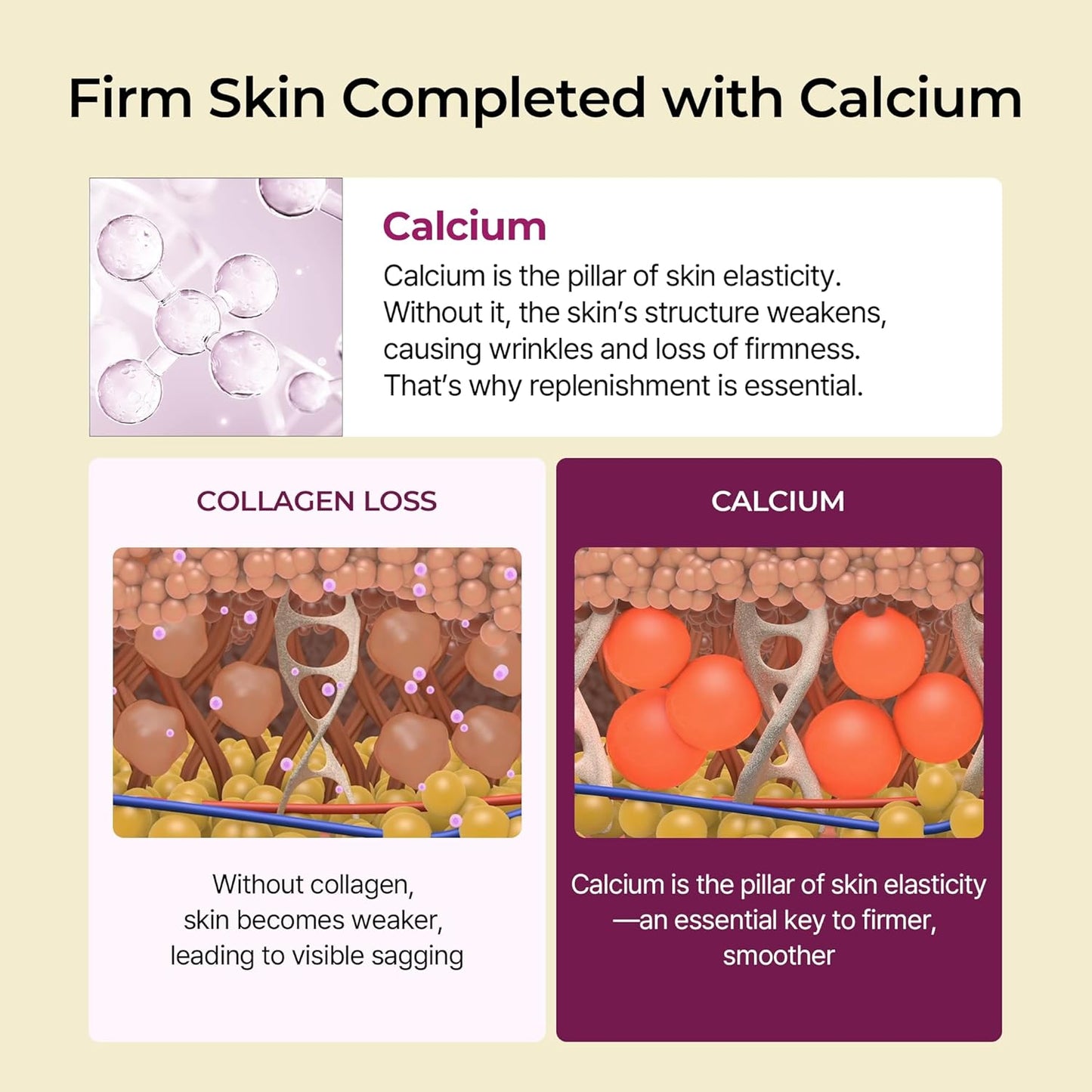 Calcium Multi Balm Stick with Collagen and Elastin for Wrinkle Reduction, All-In-One Hydrating Balm for Eye and Neck, Makeup Base and Facial Moisturizer, Korean Skincare, 0.31 Oz